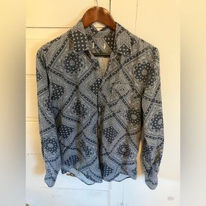 Vintage paisley western shirt